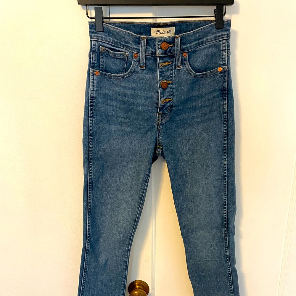 Madewell high rise button front size 26